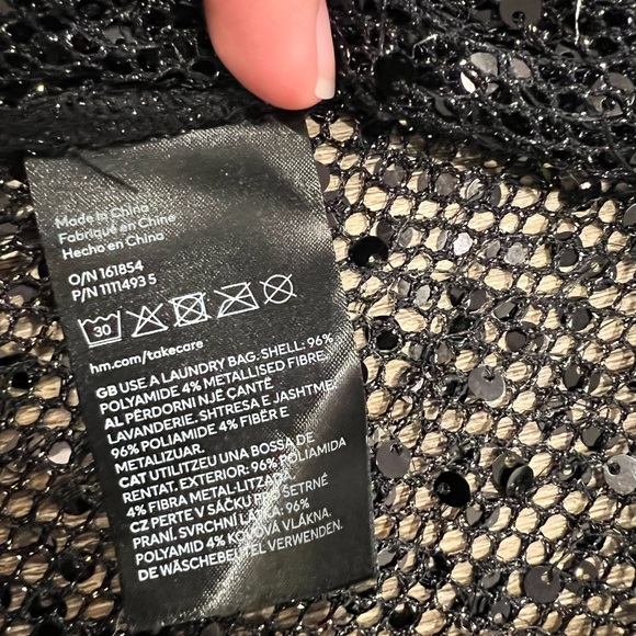 BNWT Sequin mesh maxi dress with slit - Picture 12 of 12